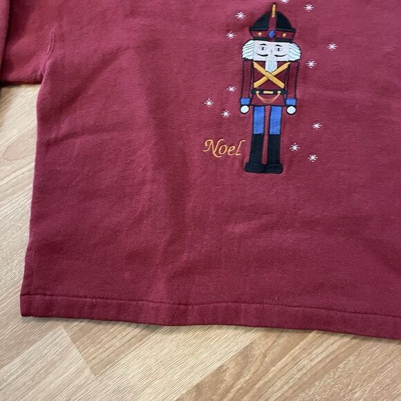 VINTAGE Great American Lakes & Timbers Christmas Sweater Size M Red Nutcracker - Picture 5 of 9